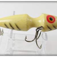 Vintage Clark's White With Black Ribs Goofy Gus Lure