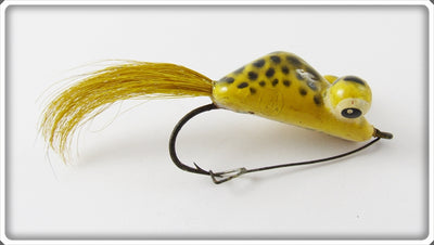 Vintage Heddon Yellow Pop Eye Frog Fly Rod Lure