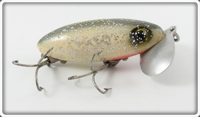 Vintage Fred Arbogast Silver Flash Jitterbug Lure 54