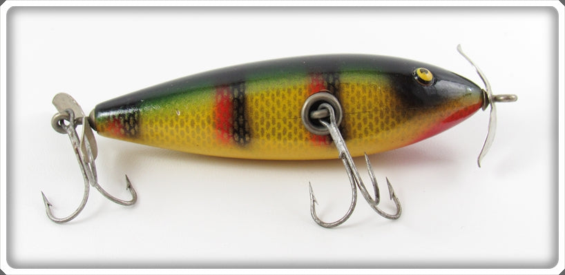 Vintage Shur Strike Yellow Perch Injured Minnow Lure IM 1YP