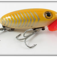 Fred Arbogast Yellow Silver Ribs White Belly Jitterbug Lure