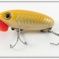 Arbogast Yellow Silver Ribs White Belly Jitterbug
