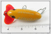 Arbogast Yellow Silver Ribs White Belly Jitterbug