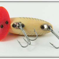 Arbogast Yellow Silver Ribs White Belly Jitterbug