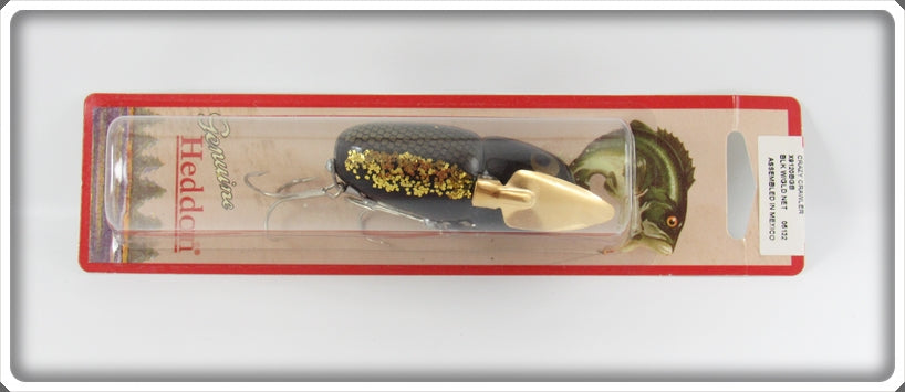 Heddon Black With Gold Glitter Crazy Crawler On Card X9120BGB