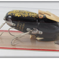 Heddon Black With Gold Glitter Crazy Crawler On Card