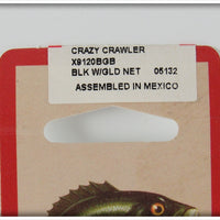 Heddon Black With Gold Glitter Crazy Crawler On Card