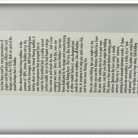 Heddon Black With Gold Glitter Crazy Crawler On Card