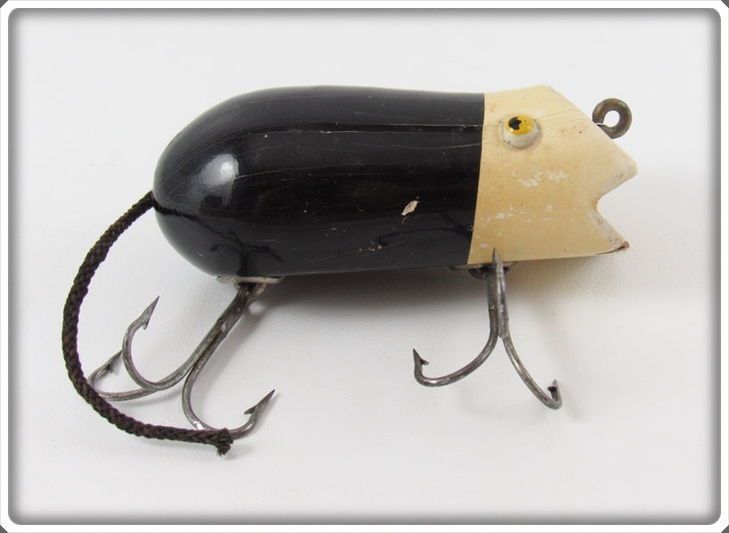 Vintage Shur Strike Black & White Mouse Lure MO 11 