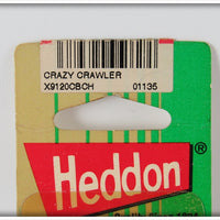 Heddon Crackleback Chartreuse Crazy Crawler On Card