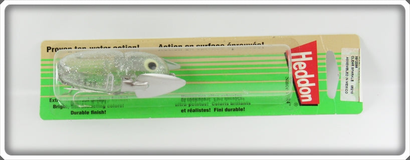 Heddon Clear Sparkle Crazy Crawler Lure On Card X912086