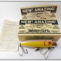 Vintage Mason Fish Lure Co Yellow Herring De Luxe Salmon Plug In Box
