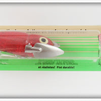 Vintage Heddon Red Sparkle Crazy Crawler Lure On Card X912075