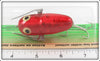 Heddon Red Sparkle Crazy Crawler On Card