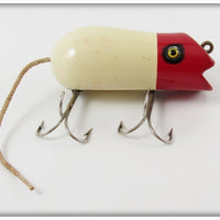 Vintage Shur Strike Red & White Mouse Lure MO 02 