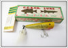 Vintage Creek Chub Yellow Flash Snook Plunker Lure In Box 7137 BT