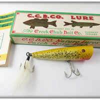 Vintage Creek Chub Yellow Flash Snook Plunker Lure In Box 7137 BT