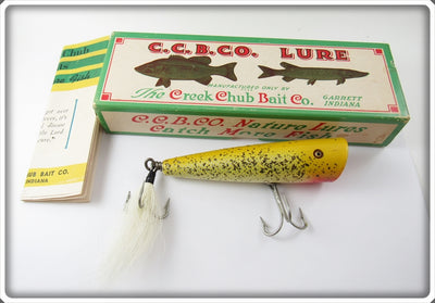 Vintage Creek Chub Yellow Flash Snook Plunker Lure In Box 7137 BT
