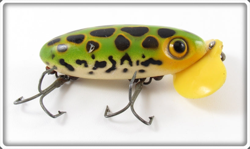 arbogast platic lip jitterbug wwii fishing lure Vintage Fred Arbogast Frog Spot Plastic Lip Jitterbug Lure For Sale