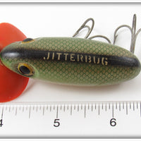 Arbogast Green Scale Plastic Lip Jitterbug