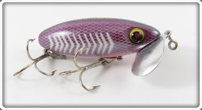 Arbogast Pradco Purple Scale White Ribs Jitterbug