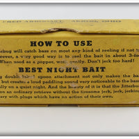 Arbogast Yellow White Belly Plastic Lip Jitterbug In Box