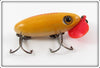 Arbogast Yellow White Belly Plastic Lip Jitterbug In Box