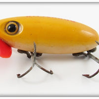 Arbogast Yellow White Belly Plastic Lip Jitterbug In Box