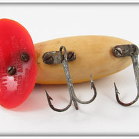 Arbogast Yellow White Belly Plastic Lip Jitterbug In Box