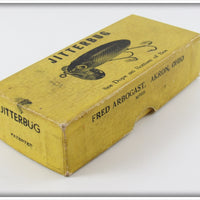 Arbogast Yellow White Belly Plastic Lip Jitterbug In Box