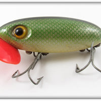 Arbogast Green Scale Plastic Lip Jitterbug