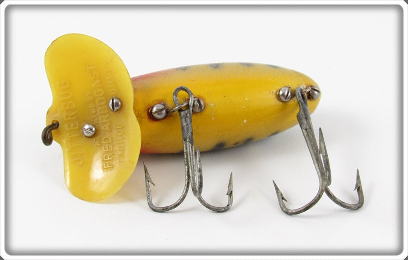 arbogast platic lip jitterbug wwii fishing lure Vintage Fred Arbogast Perch Plastic Lip Jitterbug Lure For Sale