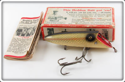 Heddon Shiner Scale Snap In Treble Deluxe Basser In Box 8529P