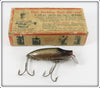 Vintage Heddon Shiner Scale Early River Runt In Box 9119P