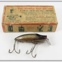 Vintage Heddon Shiner Scale Early River Runt In Box 9119P