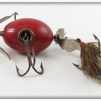 Vintage Shakespeare Solid Red Whirlwind Spinner Lure
