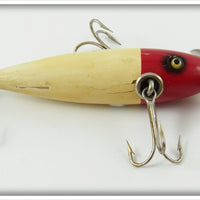 Vintage Shur Strike Red & White Three Hook Minnow Lure 1802