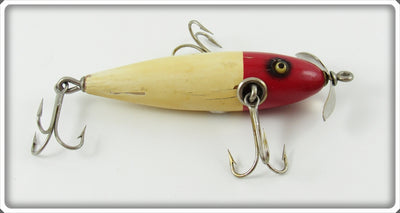 Vintage Shur Strike Red & White Three Hook Minnow Lure 1802