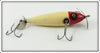 Vintage Shur Strike Red & White Three Hook Minnow Lure 1802 