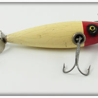 Vintage Shur Strike Red & White Three Hook Minnow Lure 1802 