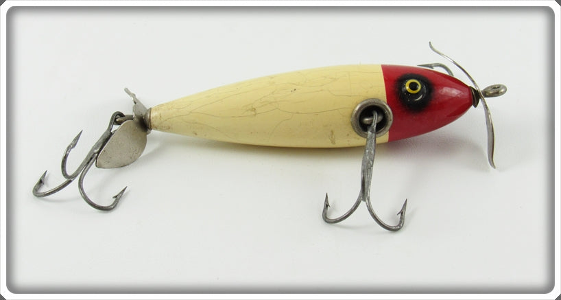 Vintage Shur Strike Red & White Three Hook Minnow Lure 1802 