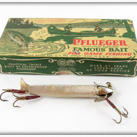 Vintage Pflueger Silver Phantom Minnow In Box 1513
