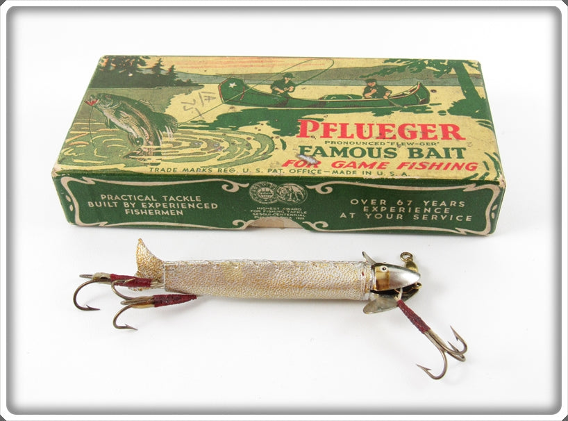 Vintage Pflueger Silver Phantom Minnow In Box 1513 For Sale
