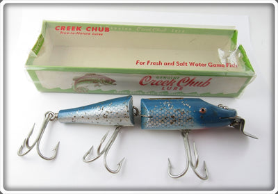 Vintage Creek Chub Blue Flash Jointed Husky Pikie Lure In Box 3034 W
