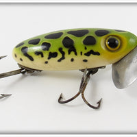 Vintage Arbogast Frog Inline Vertical Screws Jitterbug Lure