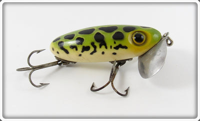 Vintage Arbogast Frog Inline Vertical Screws Jitterbug Lure