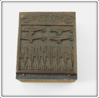 Vintage Shur Strike Minnows Catch The Fish Printer's Block