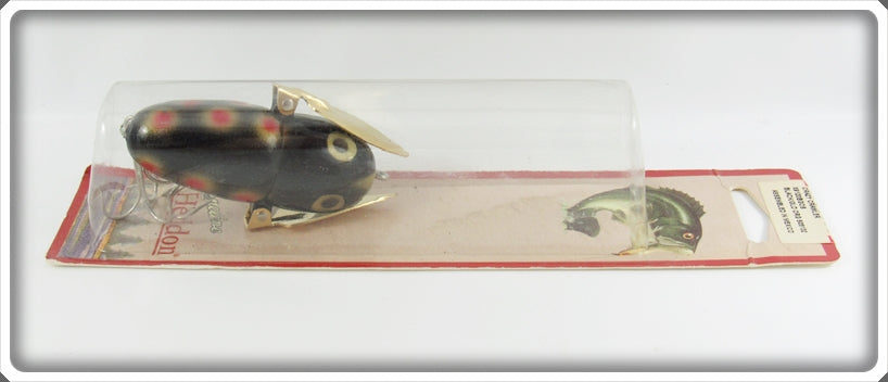 Heddon Black Gold & Red Spots Crazy Crawler Lure On Card X9120BGOS