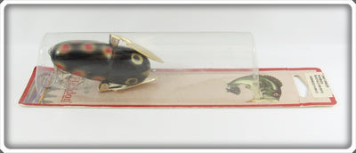 Heddon Black Gold & Red Spots Crazy Crawler Lure On Card X9120BGOS