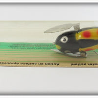 Heddon Black Yellow Wings Crazy Crawler Lure On Card X9120CBY